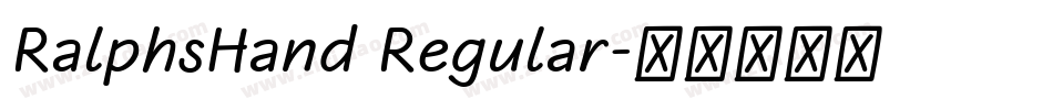 RalphsHand Regular字体转换